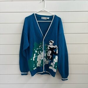 Van Heusen Blue Players Golf Sweater